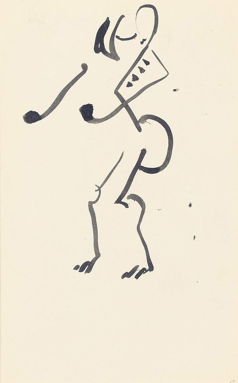 Estudo para "Red Stone Dancer", 1914 de Henri Gaudier Brzeska