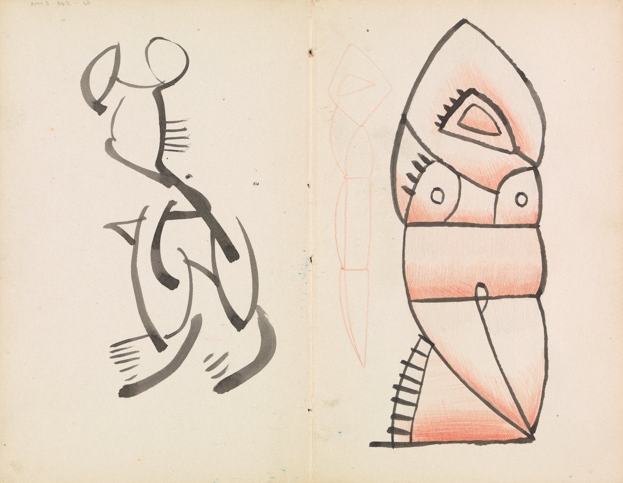 Estudo para uma escultura de figuras, figura agachada de Henri Gaudier Brzeska