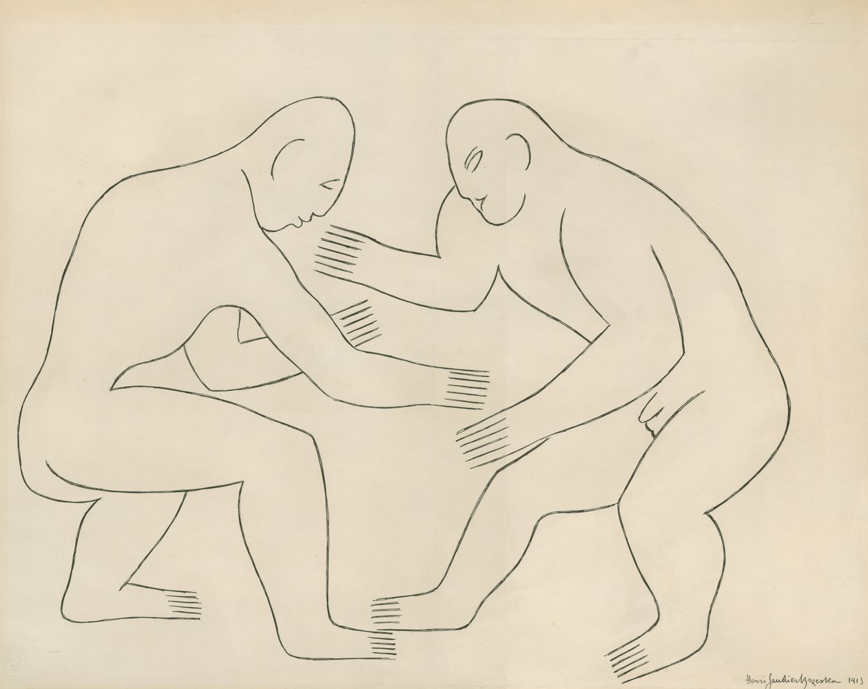 Os lutadores de Henri Gaudier Brzeska
