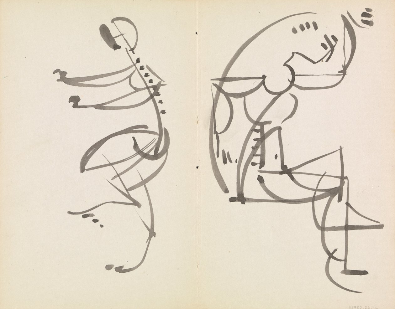 Estudos de duas figuras de Henri Gaudier Brzeska