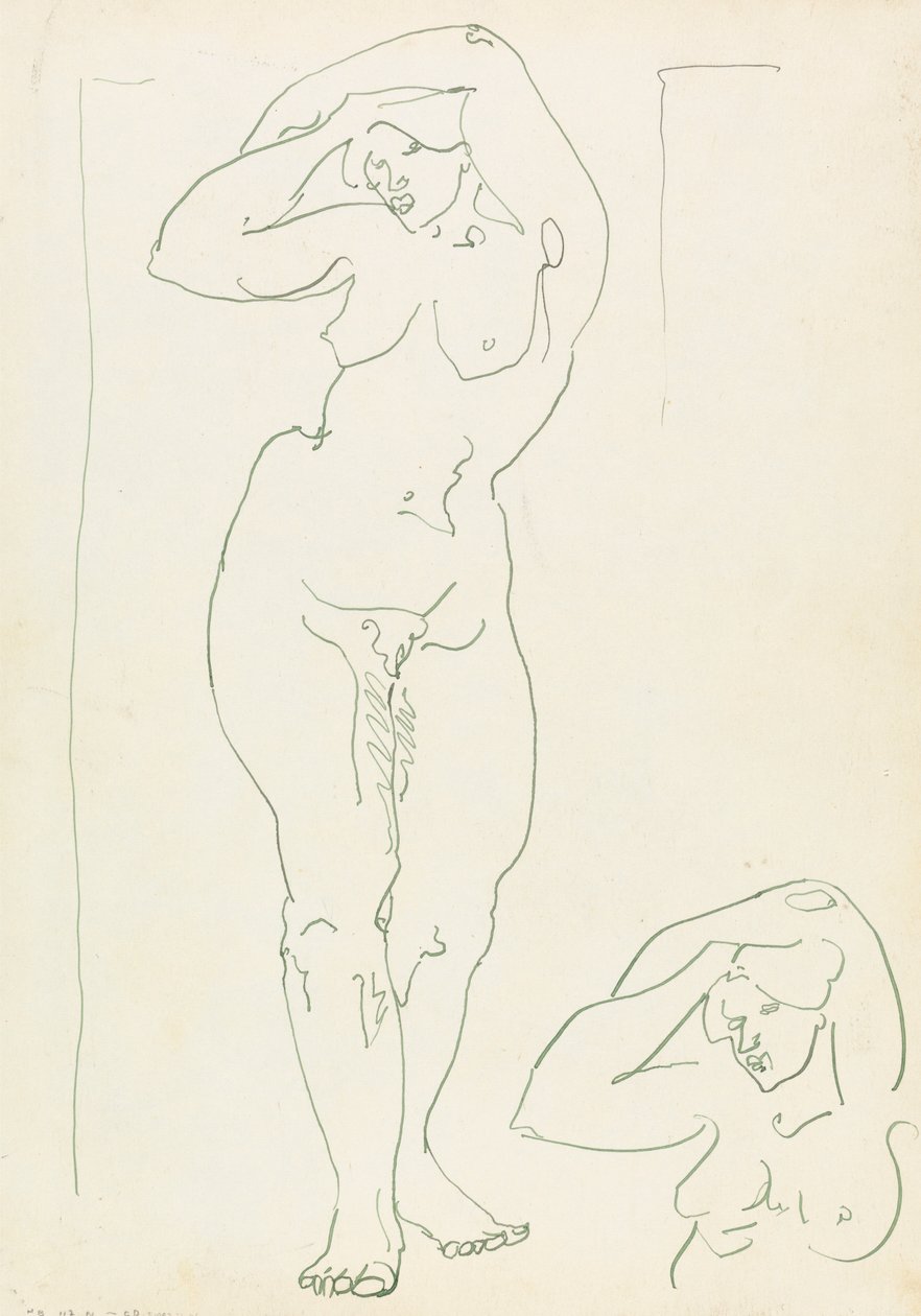 Dois Estudos de uma Figura Feminina de Henri Gaudier Brzeska