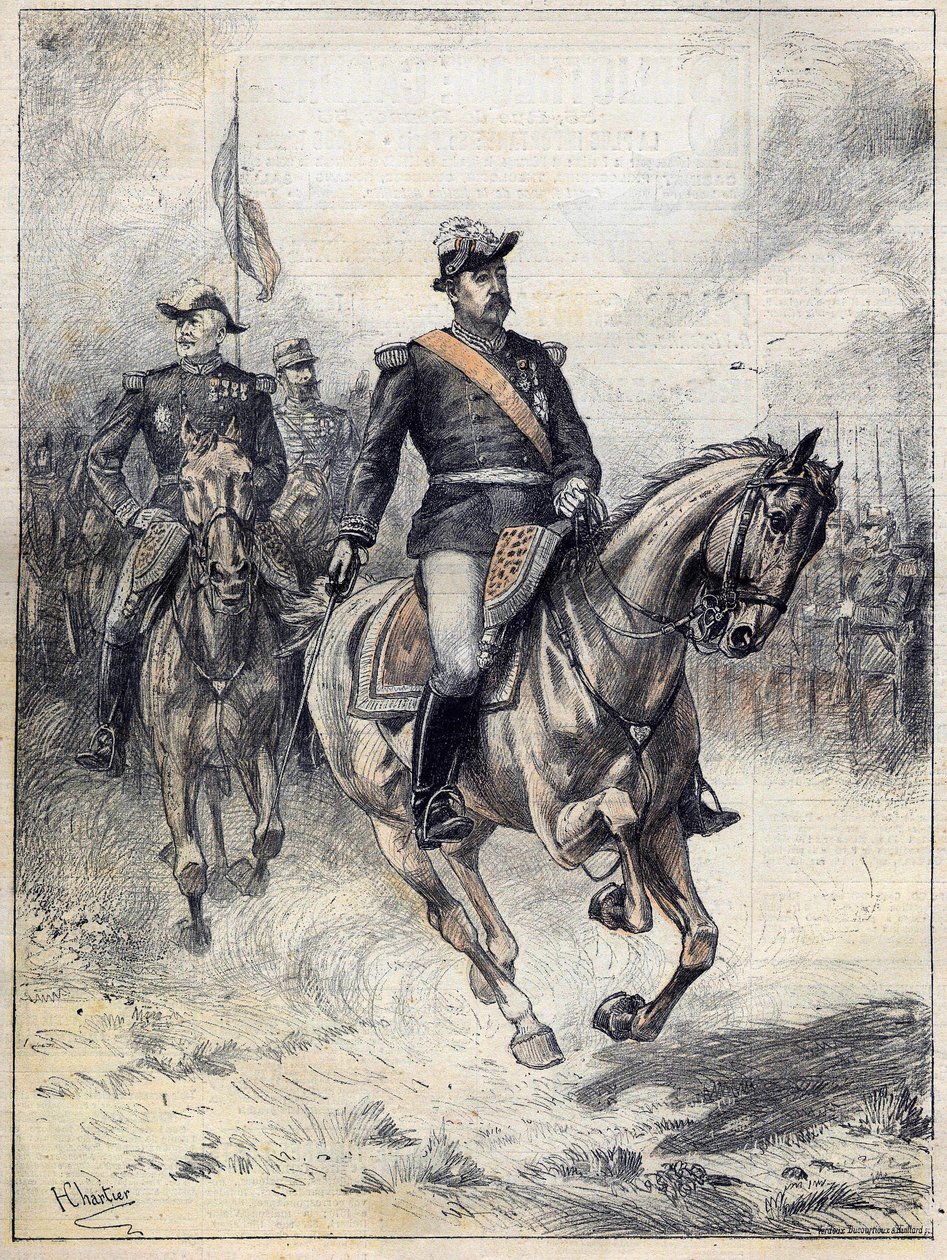 General Felix Gustave (Felix-Gustave) Saussier (1828-1905) em 1892, após a aquerelle de Chartier. de Henri Georges Jacques (after) Chartier