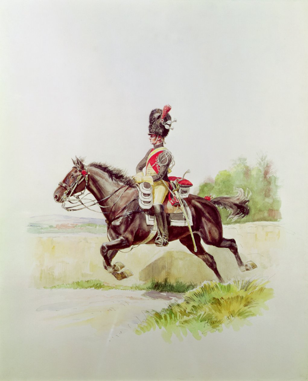 Soldado da Guarda Imperial a Cavalo, 1898 de Henri Georges Jacques Chartier