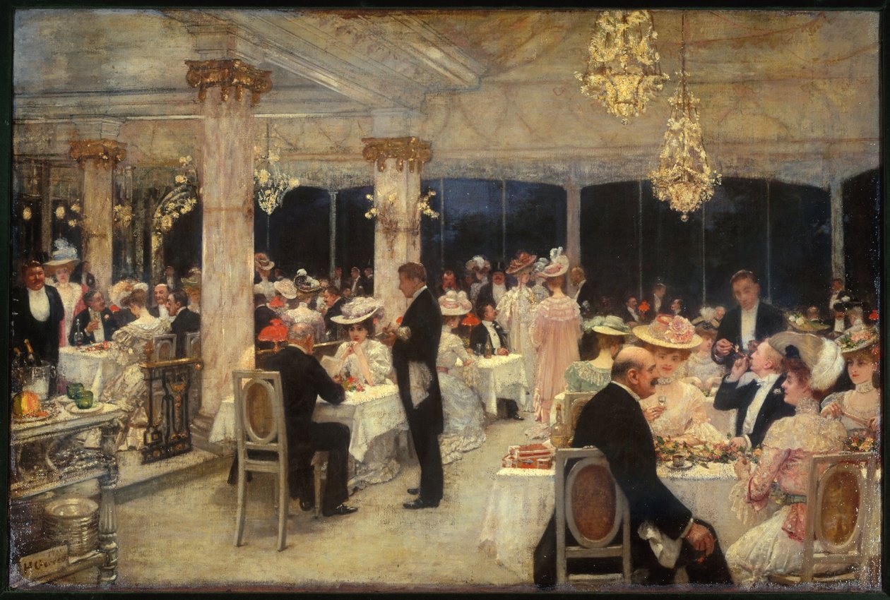 Armenonville, na noite do Grand-Prix, 1905 (óleo sobre tela) de Henri Gervex