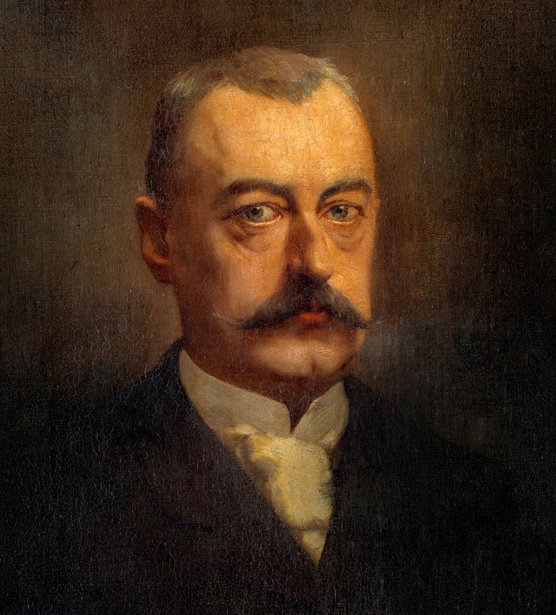 Detalhe do "Retrato de Pierre Waldeck Rousseau (Waldeck-Rousseau) (1846-1904) político" Pintura de Henri Gervex (1852-1929) Sol do século XIX. 1x0,72 m Paris, Musee Carnavalet de Henri Gervex