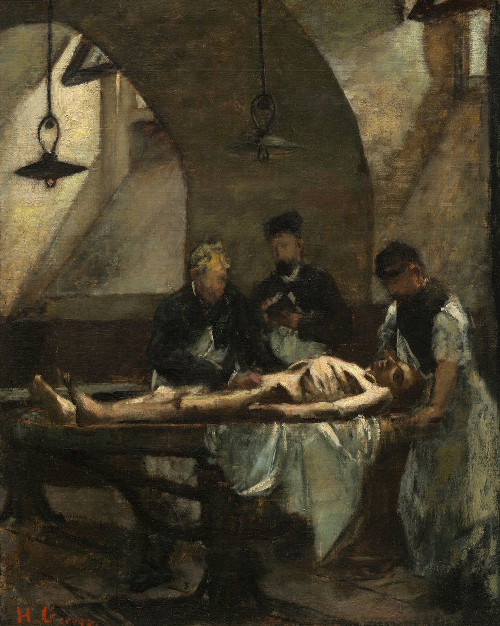 Estudo para autópsia no Hôtel-Dieu, 1876. de Henri Gervex