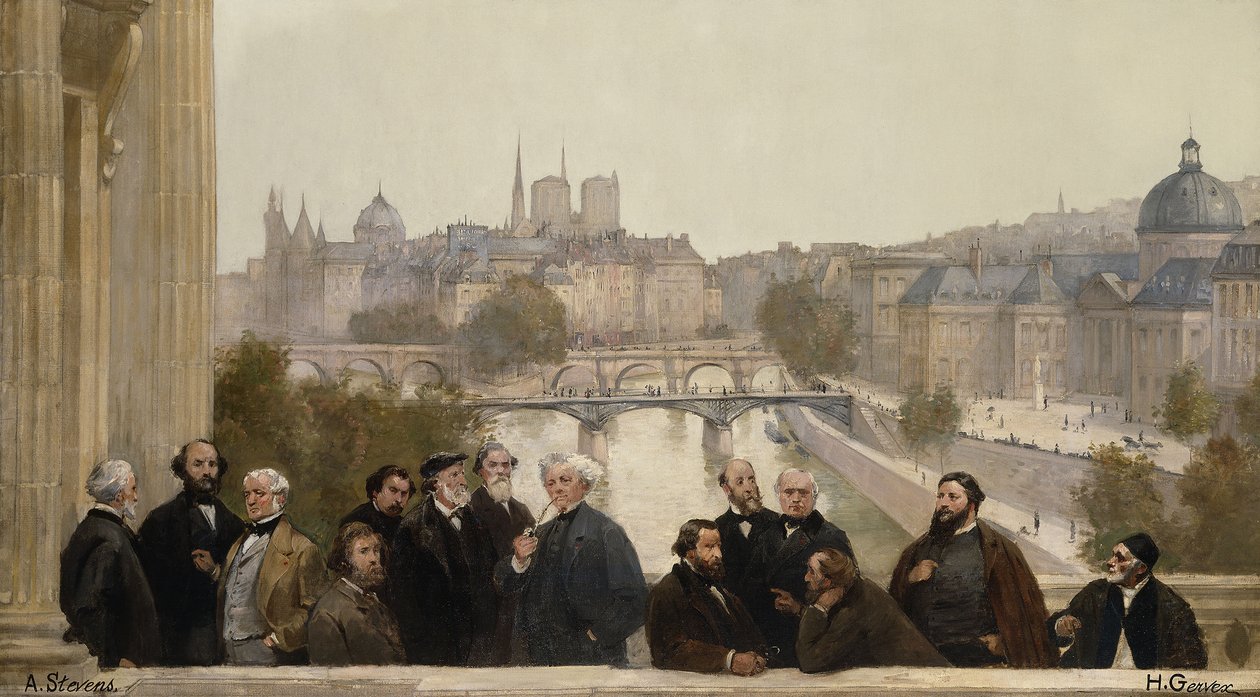 O panorama do século: Dupré, Rousseau, Isabey, Millet, Couture, Daubigny, Diaz..., 1889. de Henri Gervex