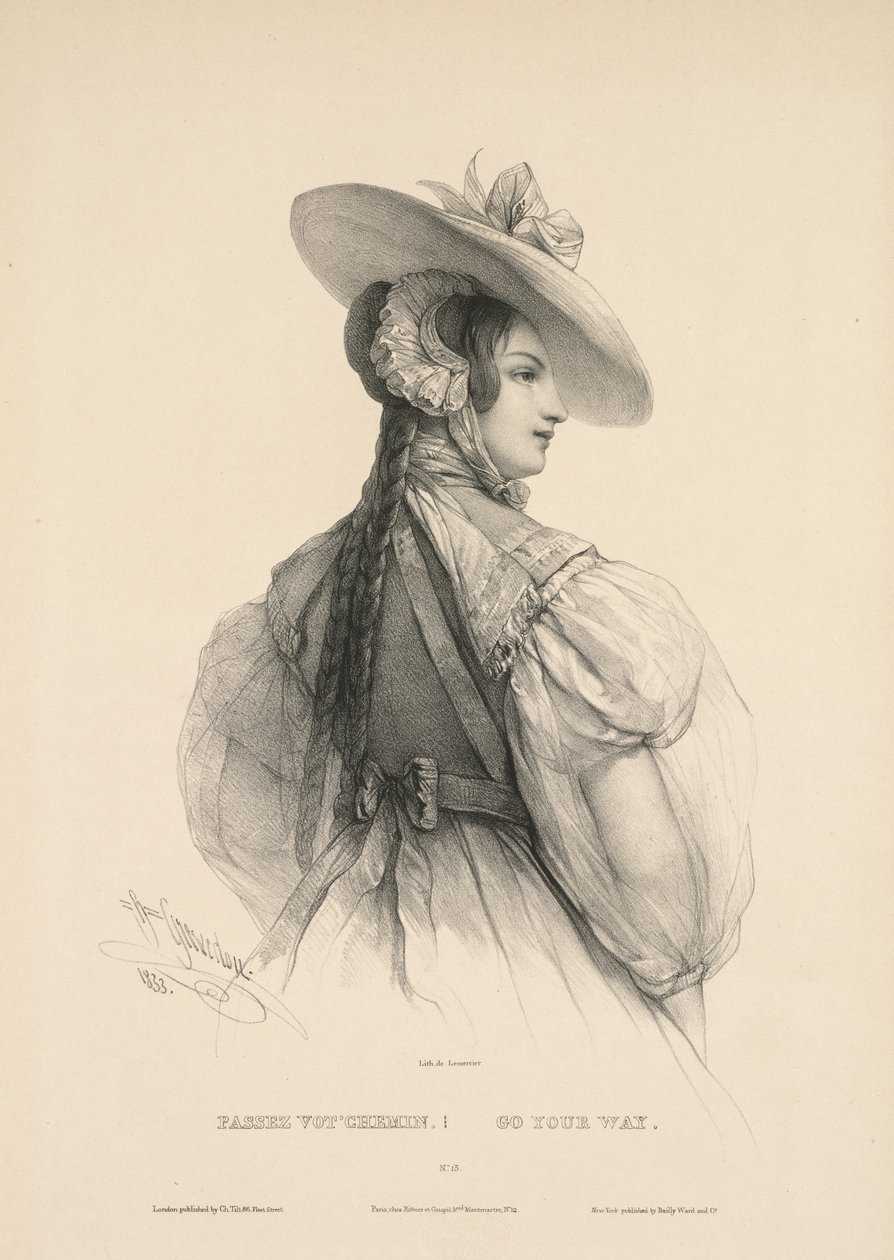 Passe o seu caminho Pass VotChemin, 1833. de Henri Grevedon