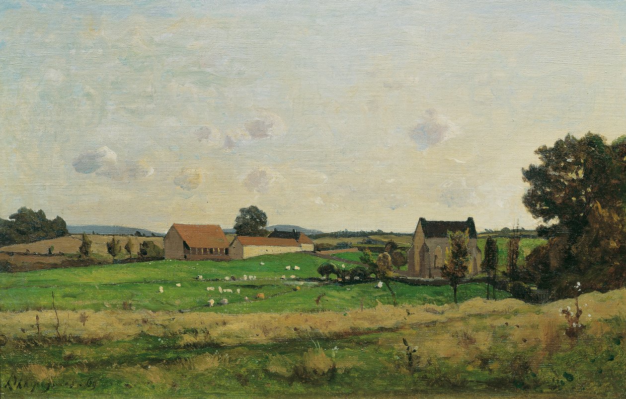 A Propriedade de Saulce (Depto. Gonne) de Henri Joseph Harpignies