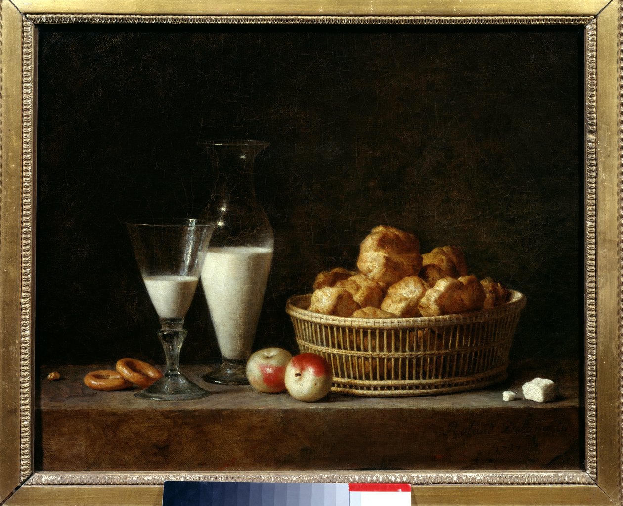 O pequeno lanche ou jarra de orgeat Pintura de Roland Delaporte (de la Porte) (1724-1793) 1787 Dom. 0,37x0,46 m Paris, Museu do Louvre. de Henri Horace Roland Delaporte