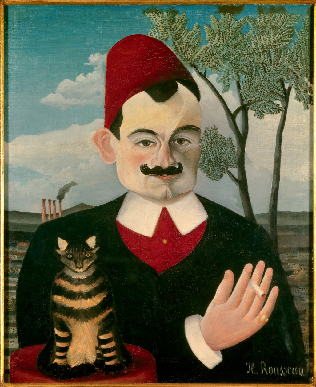 Retrato de Pierre Loti Pintura de Henri Rousseau dit le Douanier Rousseau (1844-1910), cerca de 1891, Sol 62x50 Zurique, Kunsthaus - Retrato de Pierre Loti (1850-1923) - Pintura de Henri J. F. Rousseau, chamada Le Douanier Rousseau (1844-1910), óleo sobre  de Henri J.F. Rousseau