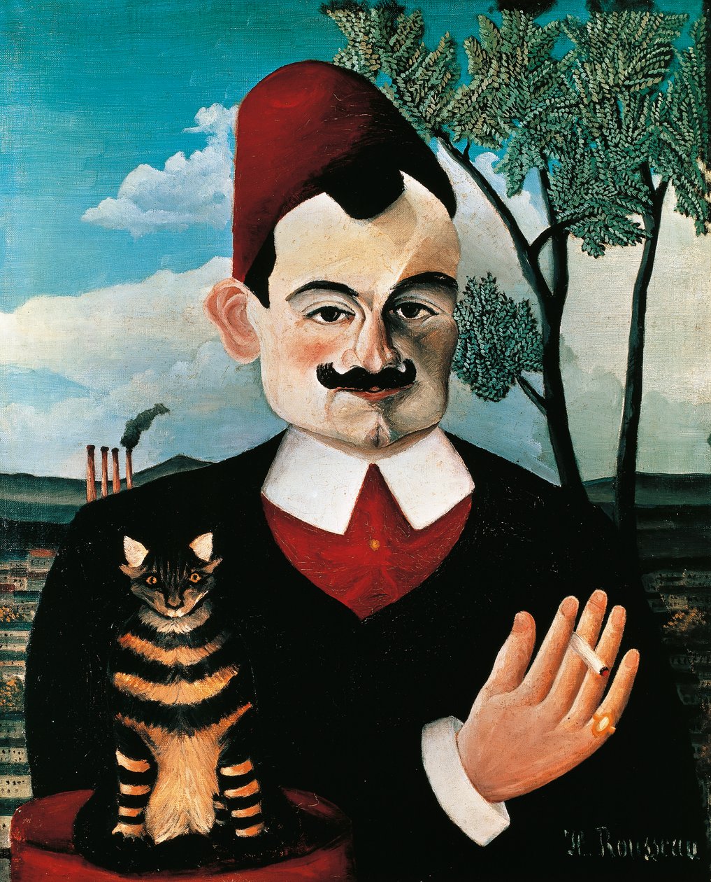 Retrato de Pierre Loti, pseudônimo de Louis Marie Julien Viaud, escritor francês de Henri J.F. Rousseau