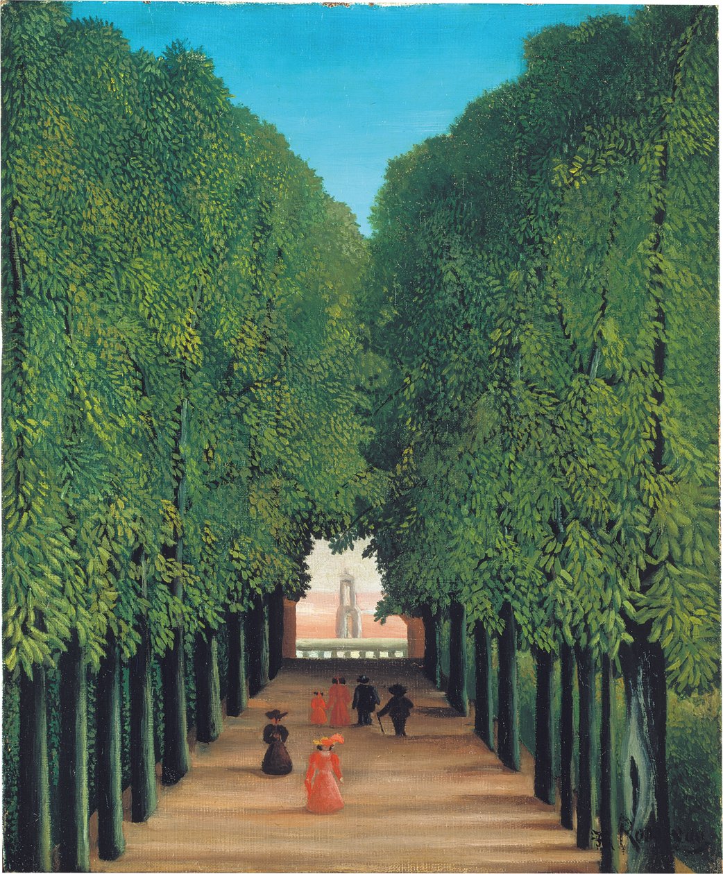 A Avenida do Parque em Saint Cloud, c.1908 (óleo sobre tela) de Henri Rousseau