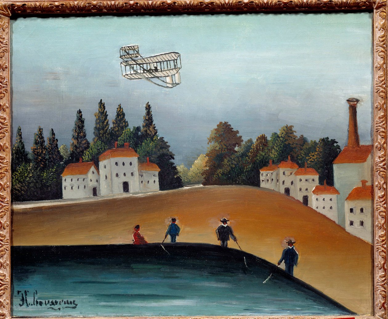 Os pescadores têm a linha. Pintura de Henri Rousseau este Le Douanier Rousseau (1844-1910) de Henri J.F. Rousseau