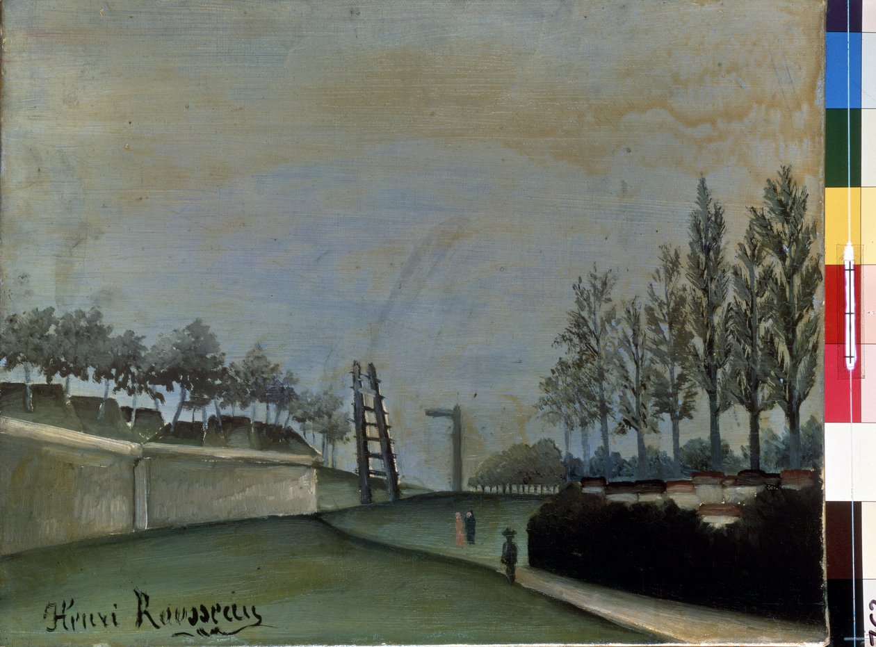 Vista de Vanves. Pintura de Henri Rousseau conhecida como Douanier Rousseau (1844-1910) de Henri J.F. Rousseau