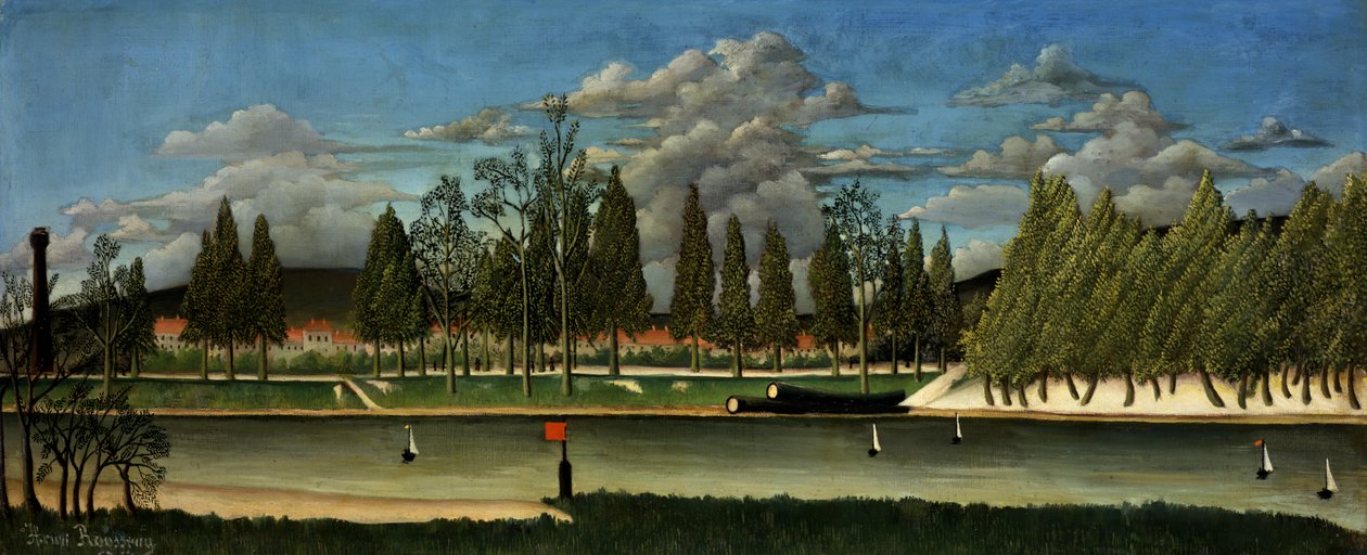 Paisagem com troncos de árvores, c.1887 de Henri J.F. 1844 1910 Rousseau