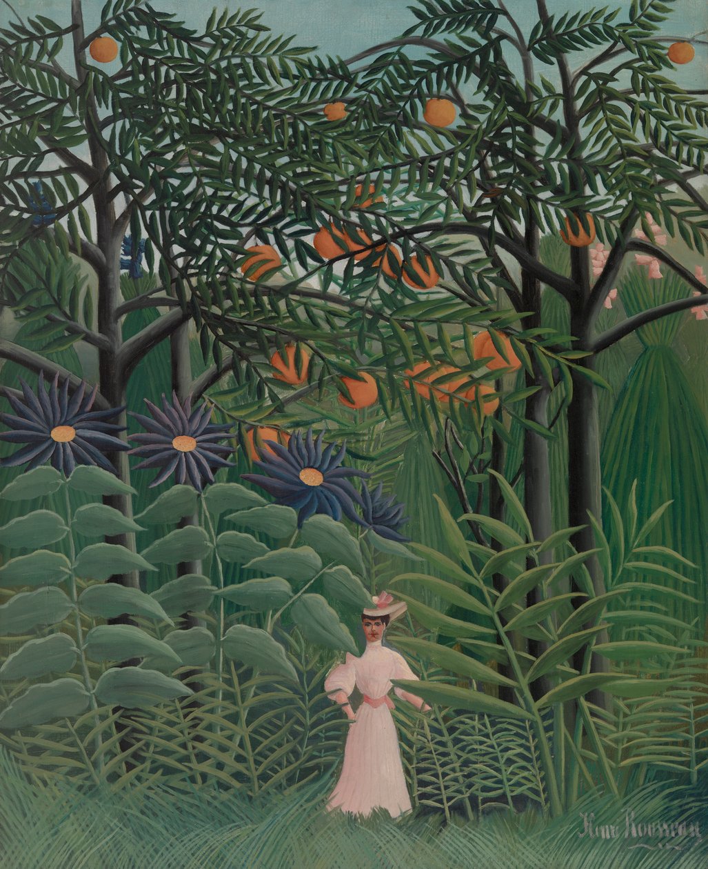 Mulher andando em uma floresta exótica, 1905 de Henri J.F. 1844 1910 Rousseau