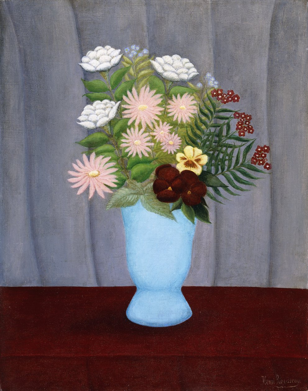 Flores do jardim; Flores do Jardim, c.1909-10 de Henri J.F. Rousseau