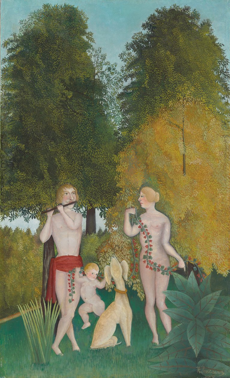 Quarteto Feliz; Feliz quatorze, 1902 de Henri J.F. Rousseau
