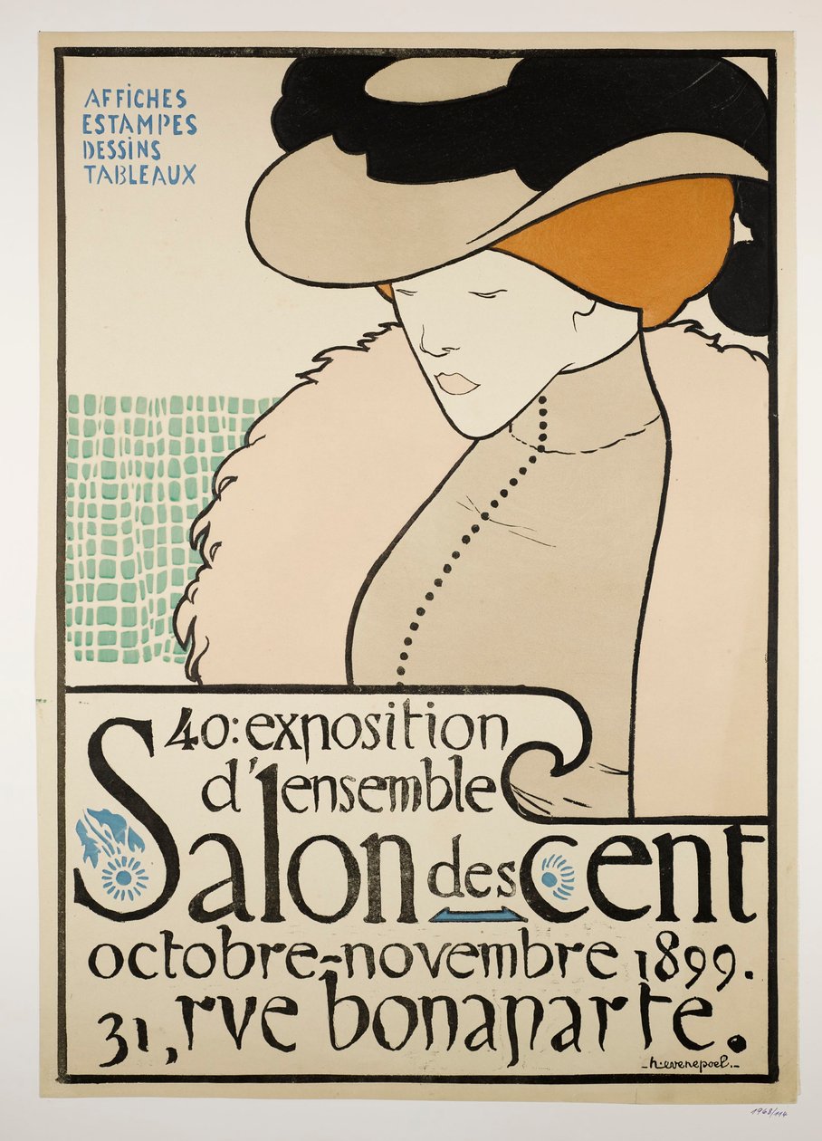 Salon des cents, cartaz da exposição de Henri Jacques Edouard Evenepoel