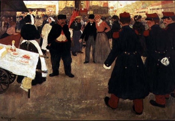 Feira no Les Invalides de Henri Jacques Edouard Evenepoel