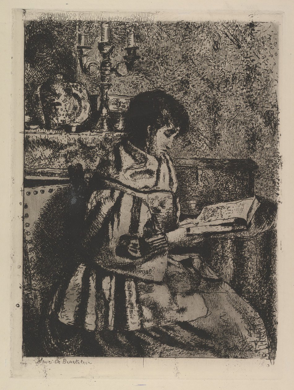 O Leitor, c. 1870. de Henri Jean Augustin de Braekeleer