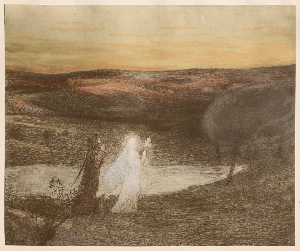 Dante conhece Beatriz de Henri Jean Guillaume Martin