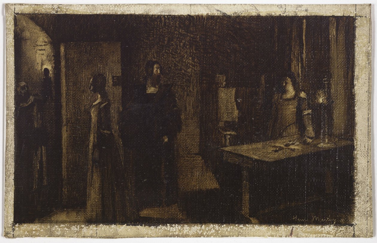 O Crucifixo, ca. 1887 (óleo sobre tela) de Henri Jean Guillaume Martin