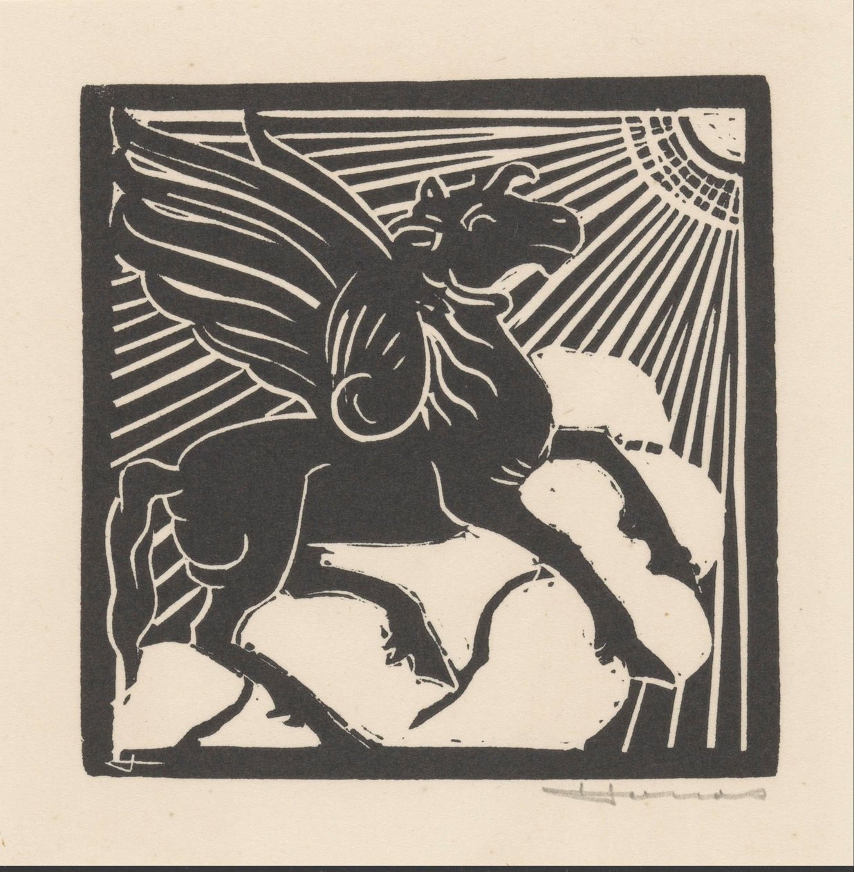 Cavalo alado de Henri Jonas (signed by artist)