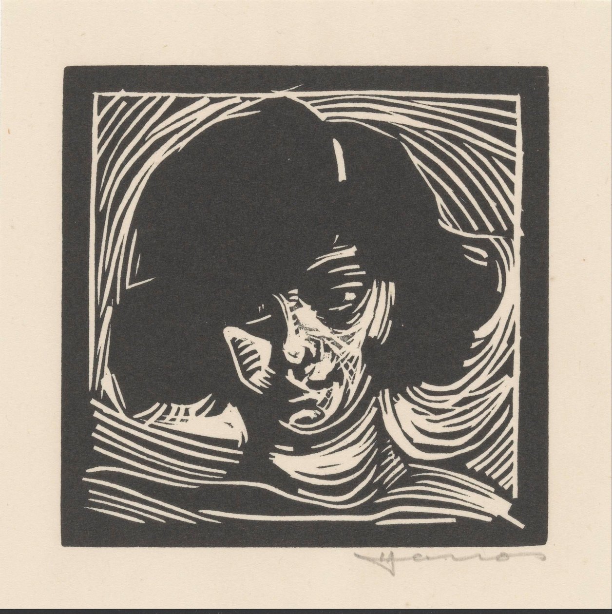 Cabeça de uma mulher de Henri Jonas (signed by artist)
