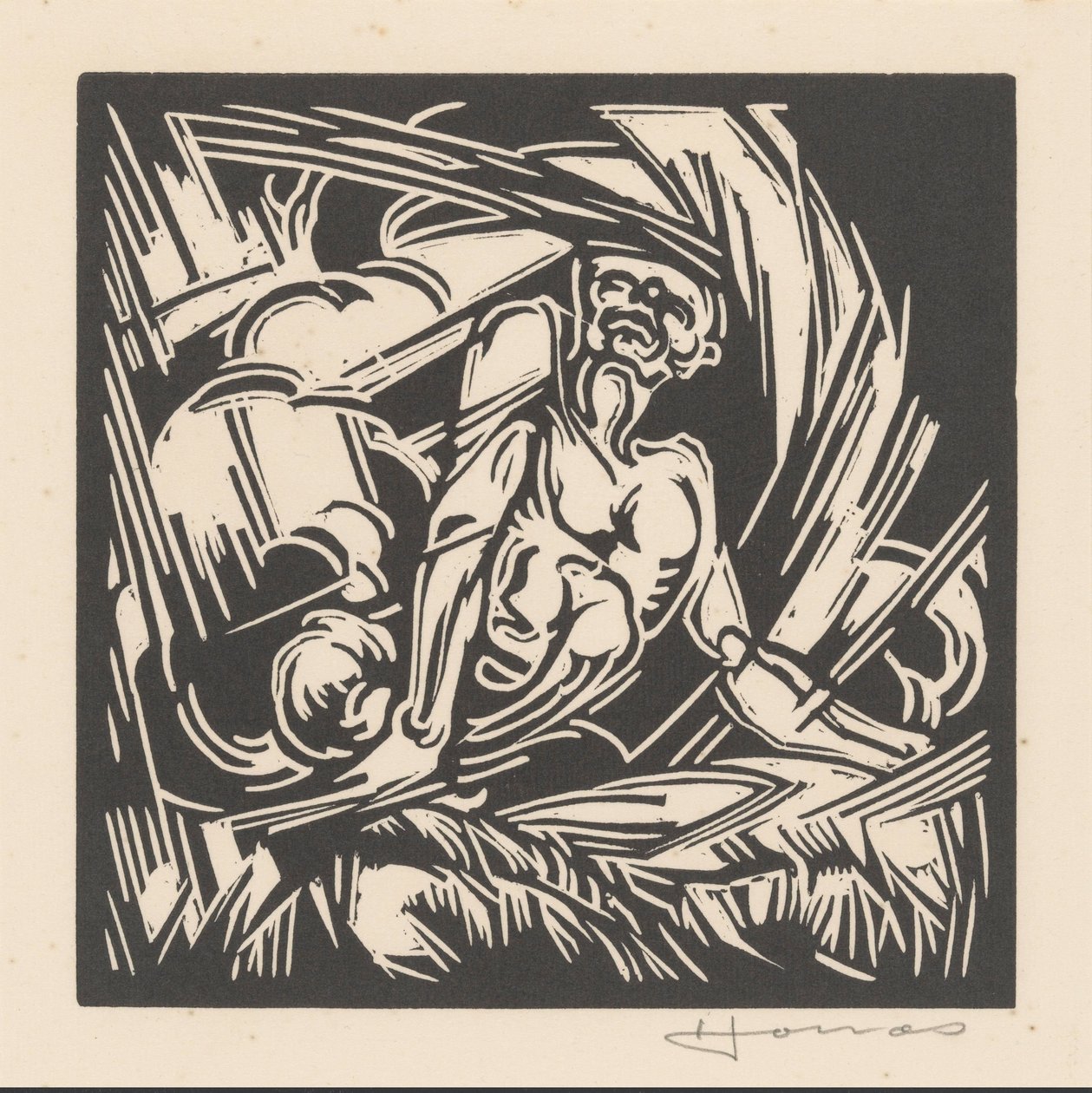 Personificação do vento de Henri Jonas (signed by artist)