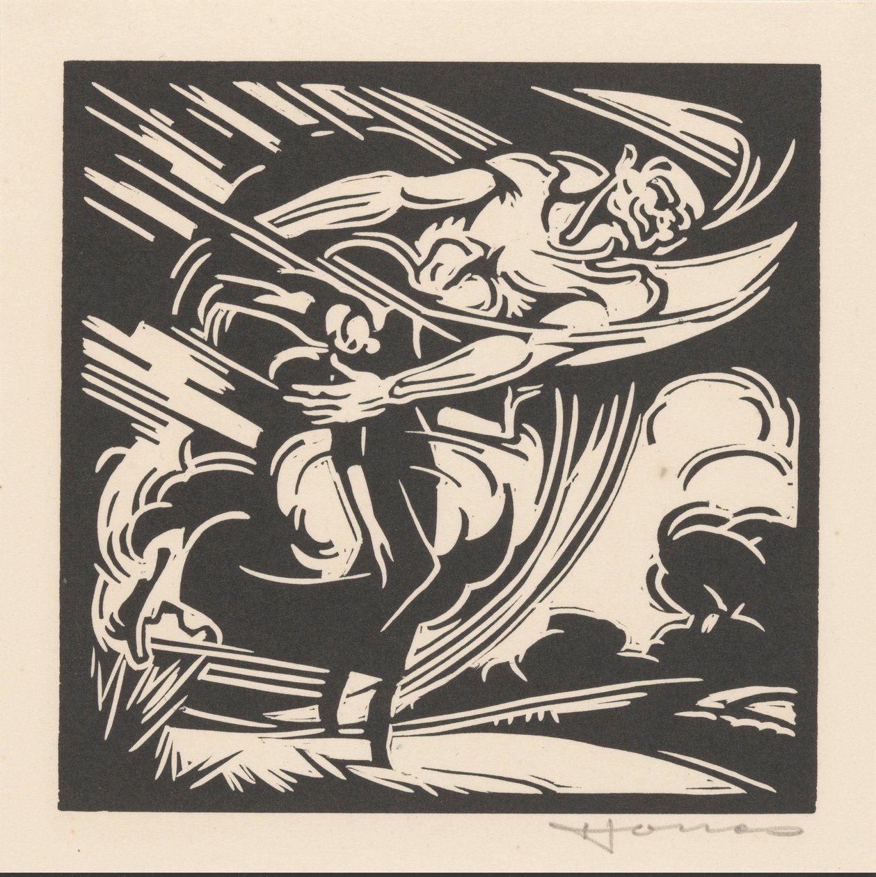 A mulher e o vento de Henri Jonas (signed by artist)