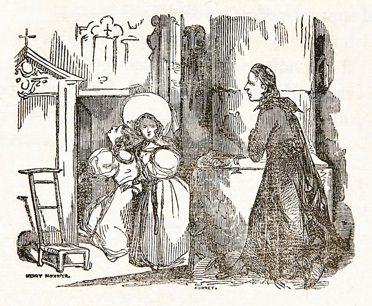 Le Rouge et le Noir [O Vermelho e o Preto] de Stendhal (Marie-Henri Beyle) (1783-1842) página de rosto do Livro 1 de Henri Joseph Dubouchet