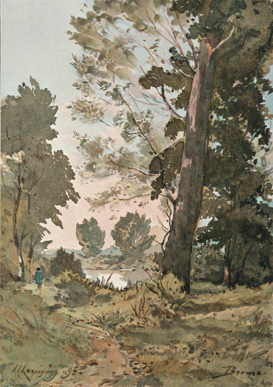 From The Watercolor por Henri Harpignies, c1839-1898, 1898 de Henri Joseph Harpignies