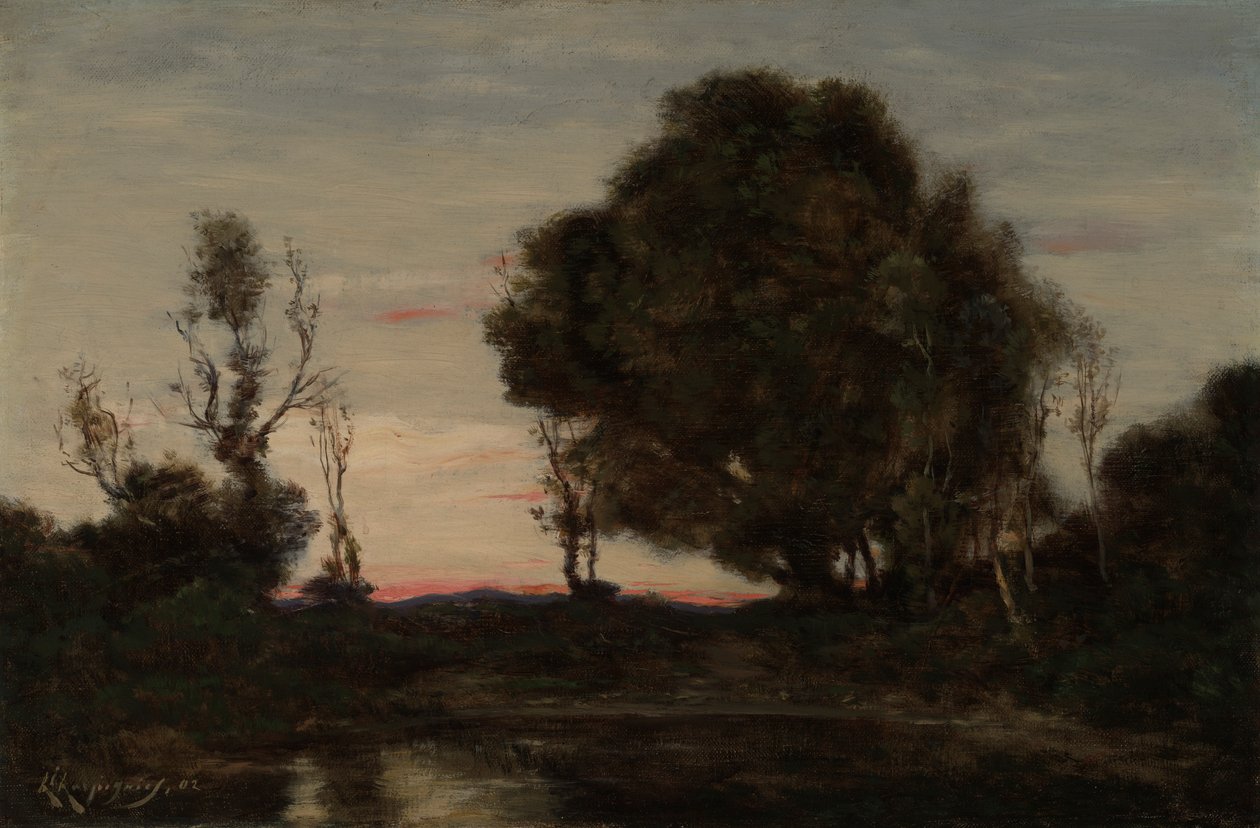 Paisagem ao anoitecer de Henri Joseph Harpignies