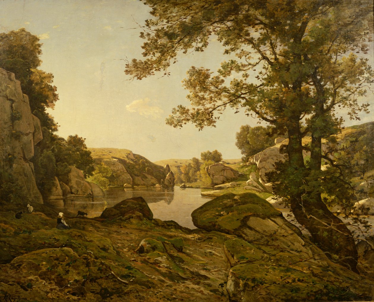 O salto do lobo de Henri Joseph Harpignies