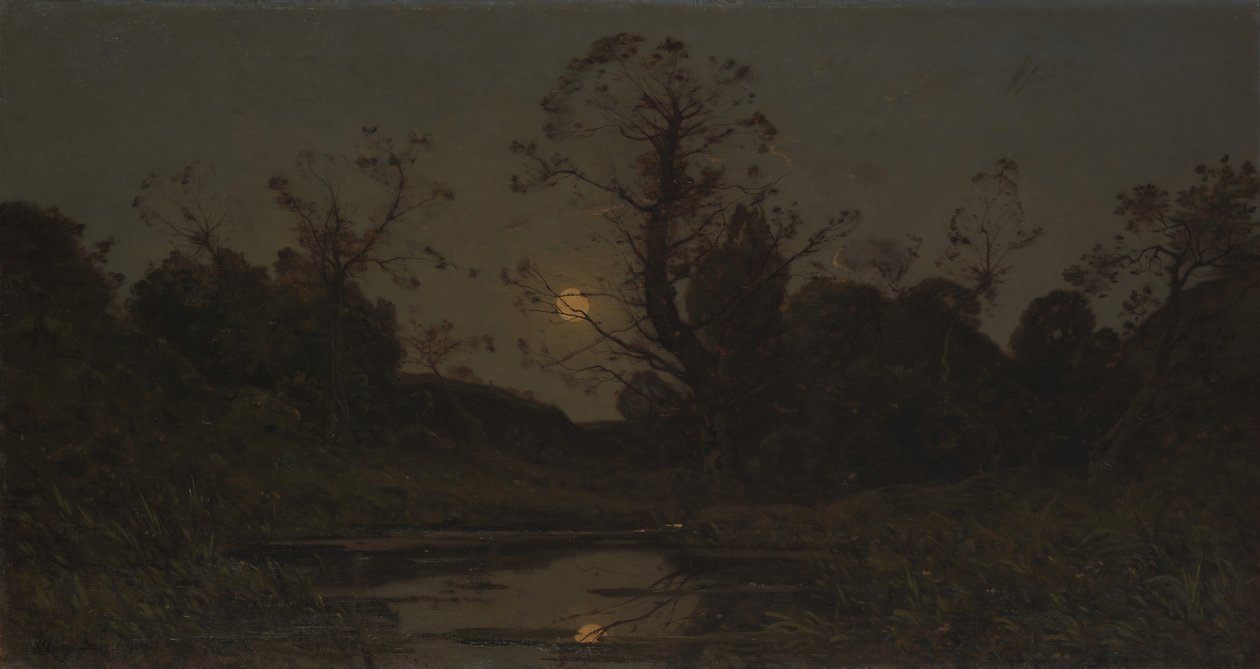 Nascer da Lua, 1885. de Henri Joseph Harpignies