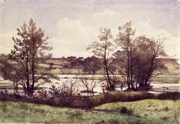 No.0849 A Grande Inundação, perto de St. Prive de Henri Joseph Harpignies