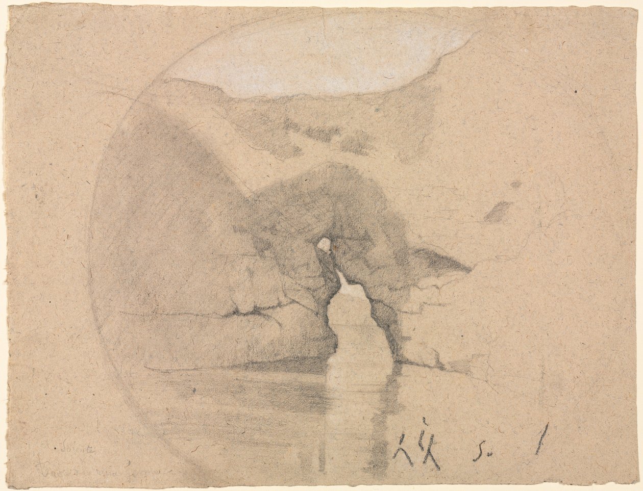 Sorrento, banhos da rainha Jeanne. de Henri Joseph Harpignies