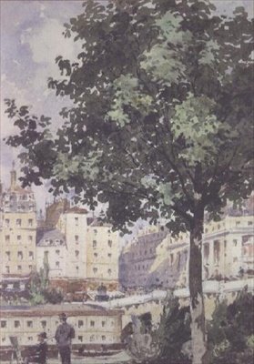 A Nova Ponte, 1893 (wc) de Henri Joseph Harpignies