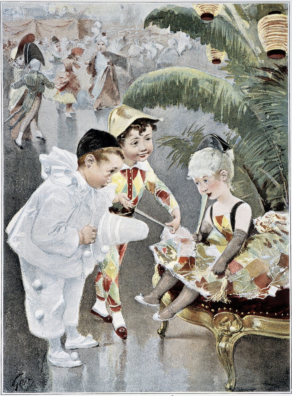 Traje infantil ou baile de máscaras - doente, por Geoffroy, em "Figaro Illustré", maio de 1901 de Henri Jules Jean Geoffroy