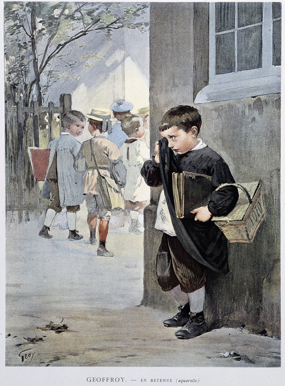 In restraint - watercolour by Geoffroy in "Le Figaro Illustré", Maio de 1901 de Henri Jules Jean Geoffroy