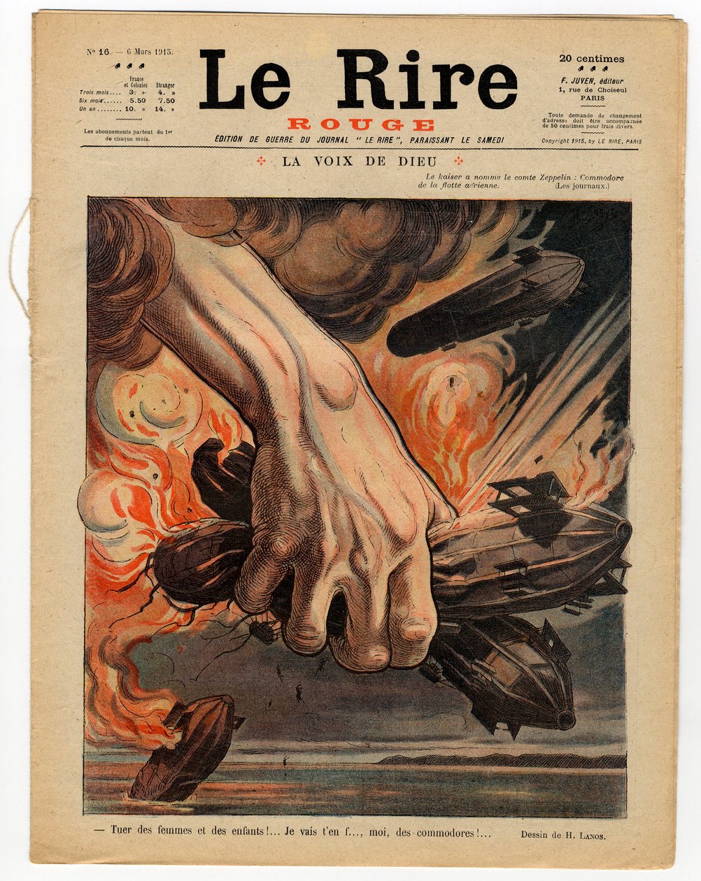 Capa de "The Red Laughter", Satirical in Colors de Henri Lanos