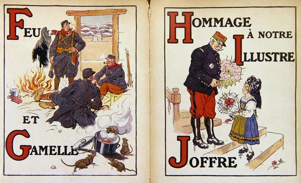 Fogo e Lata de Mess, e homenagem ao Marechal Joffre, ilustração do 