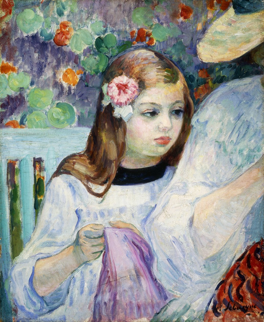 Uma lição de costura; La Lecon de Couture, 1905-1906 de Henri Lebasque