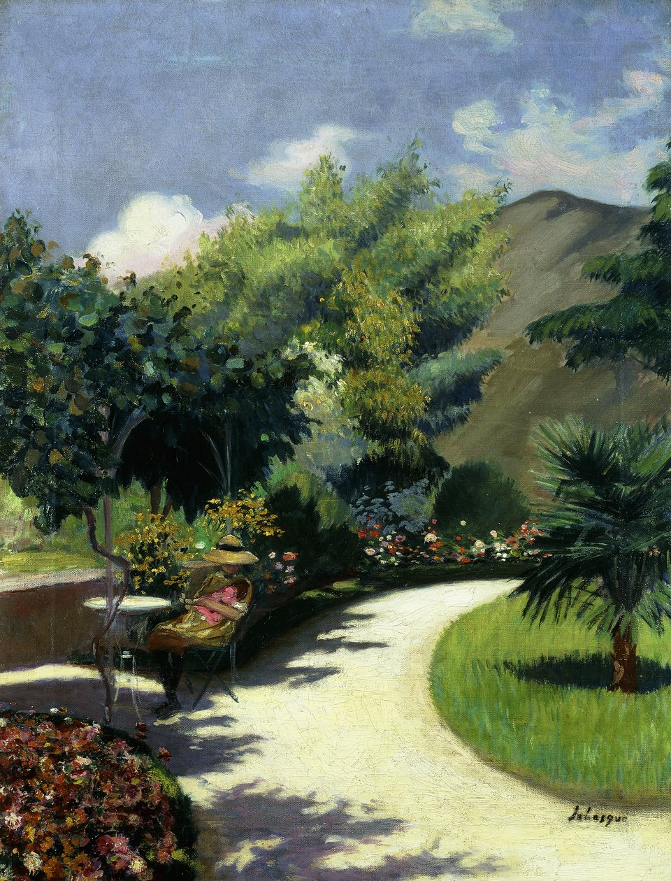 Garota em um jardim, Le Pradet; Menina no jardim, Le Pradet, c.1925 de Henri Lebasque