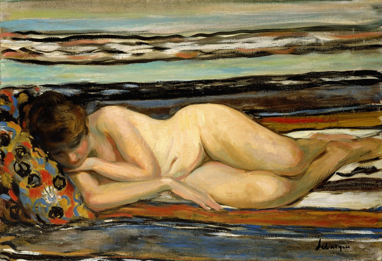 Mulher nua dormindo; Nu Allonge, de Henri Lebasque