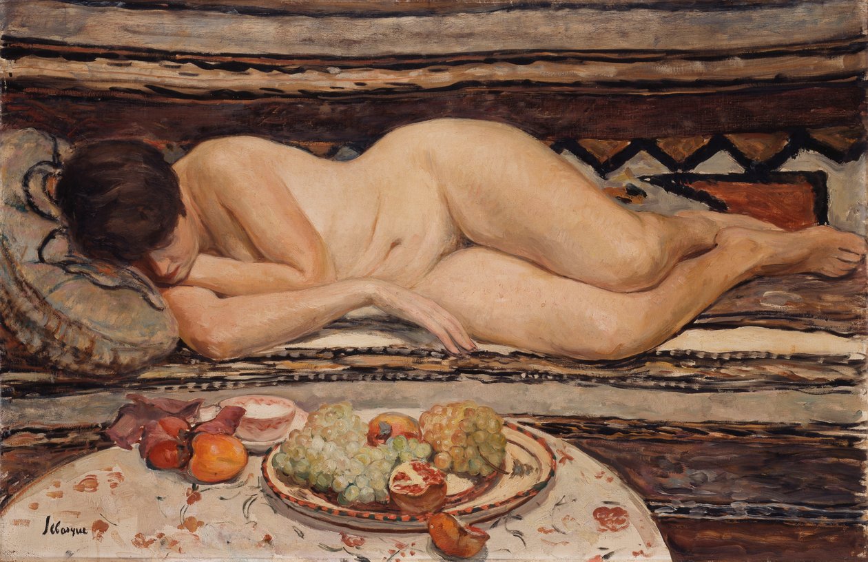 Nu com uma tigela de frutas, de Henri Lebasque