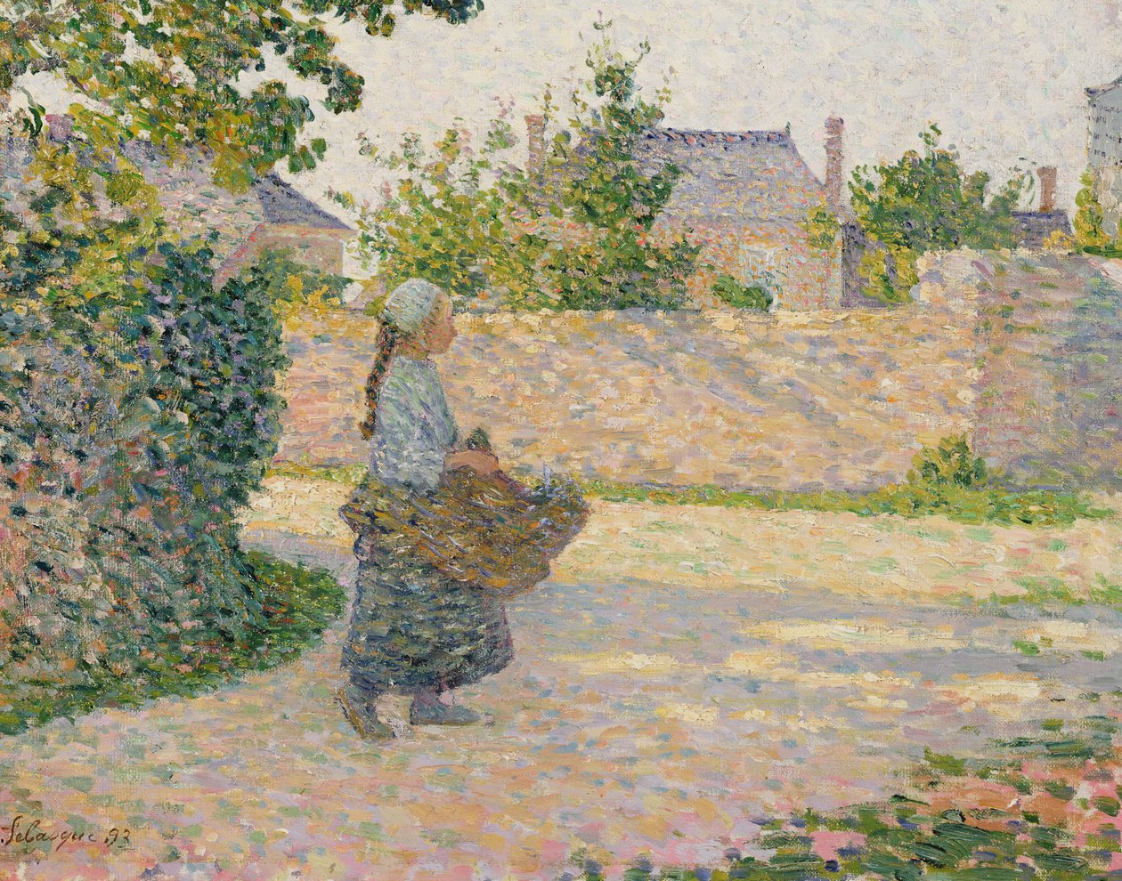 Camponesa voltando para a aldeia, 1893 de Henri Lebasque
