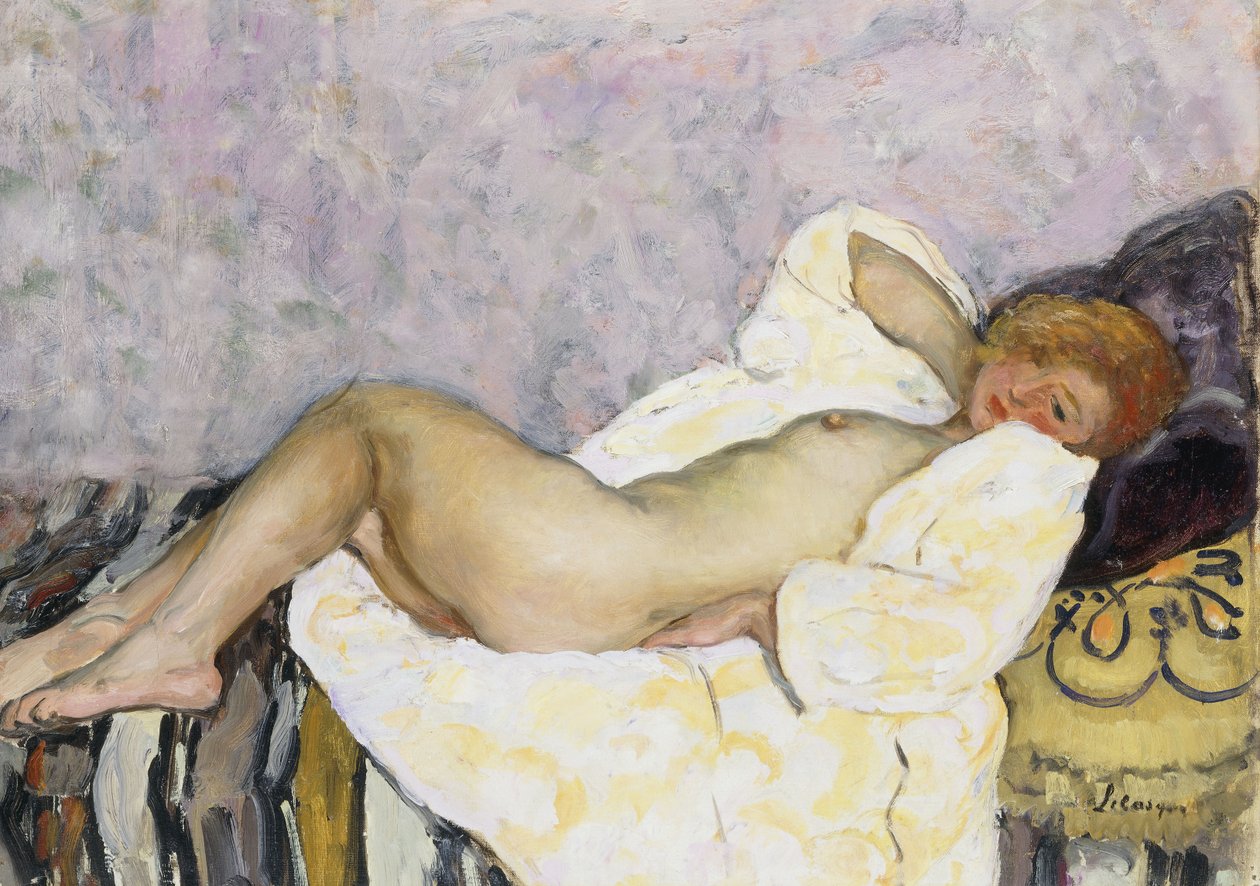 Nude Reclinado; Camada Nua, de Henri Lebasque
